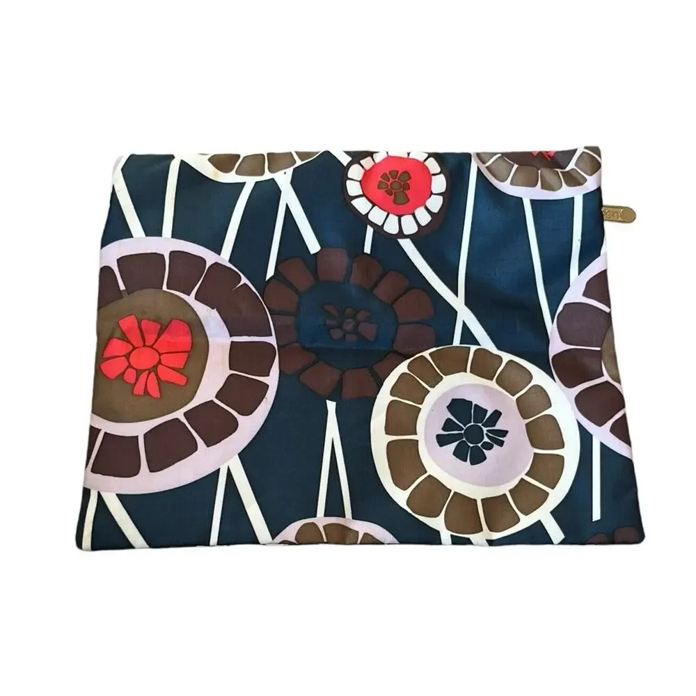 Le Sportsac Classic 1-Zip Cosmetic Pouch Make Up Bag Floral Geometric 7x8.5”